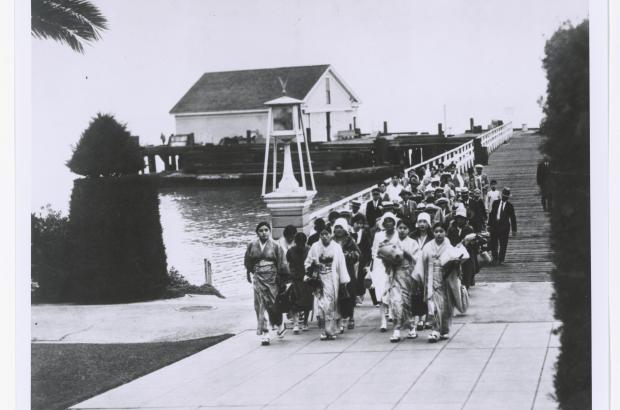 Immigrants Arriving at the Immigration Station on Angel Island