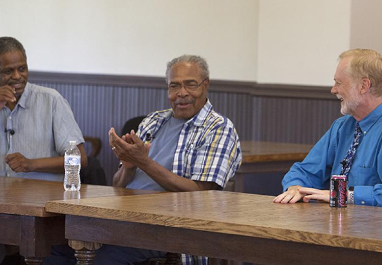 Panelists Alvin Sykes, Wheeler Parker, and Jerry Mitchell