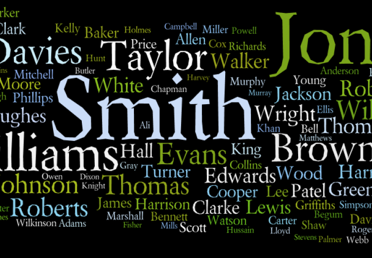 Common Surnames in England, Wales and the Isle of Man 1991.