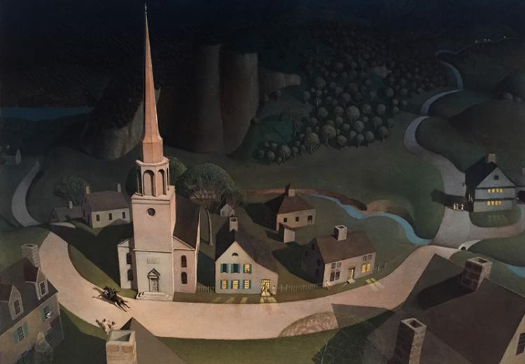 Grant Wood, "Midnight Ride of Paul Revere," 1931.