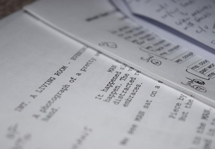 Image of a screenplay for a film.